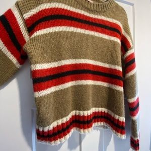 Striped wool Urban Outfitters mock turtleneck